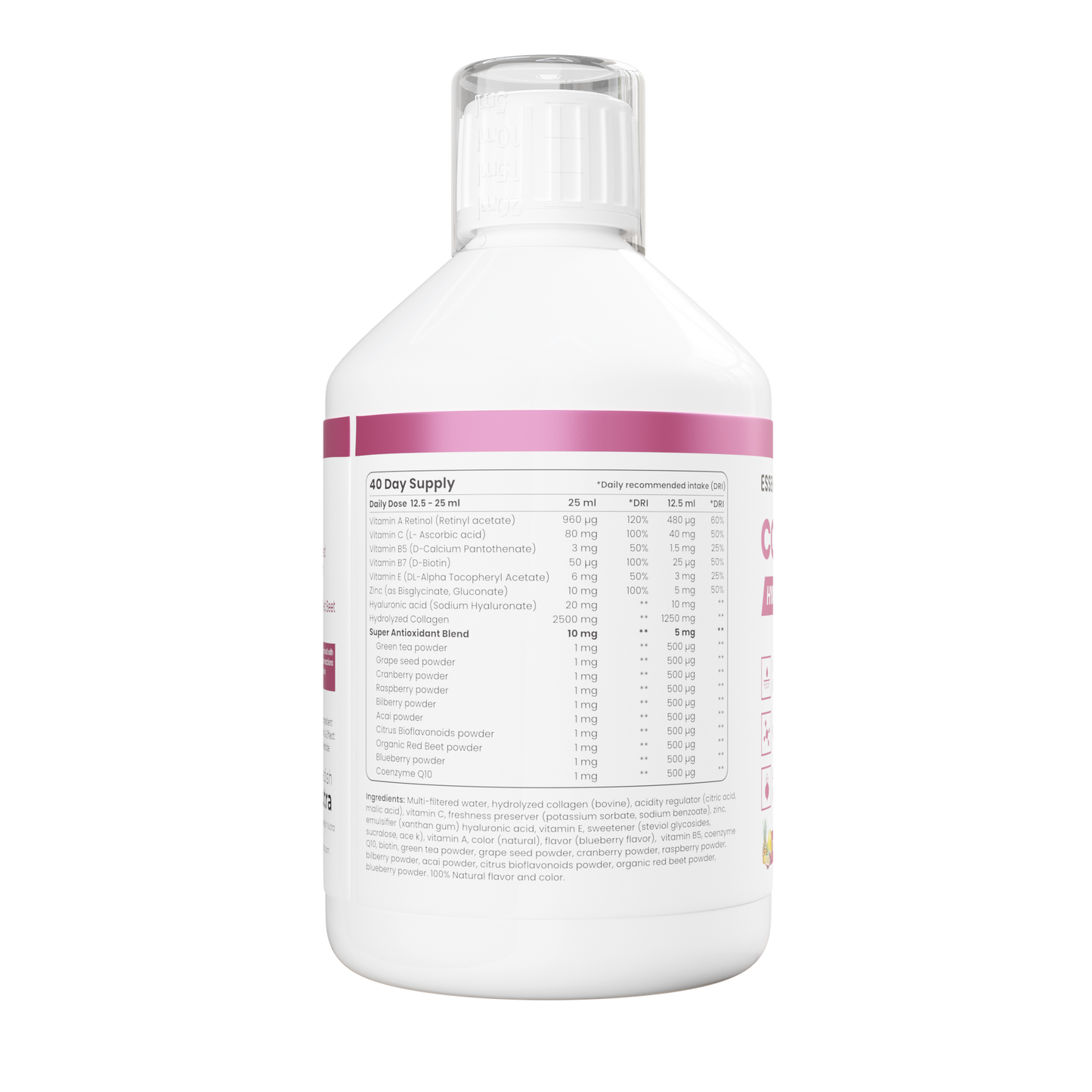 Collagen + Hyaluronic Acid Liquid Supplement - 500ml Trade