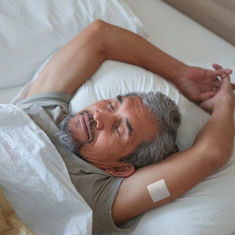 male using sleep patches